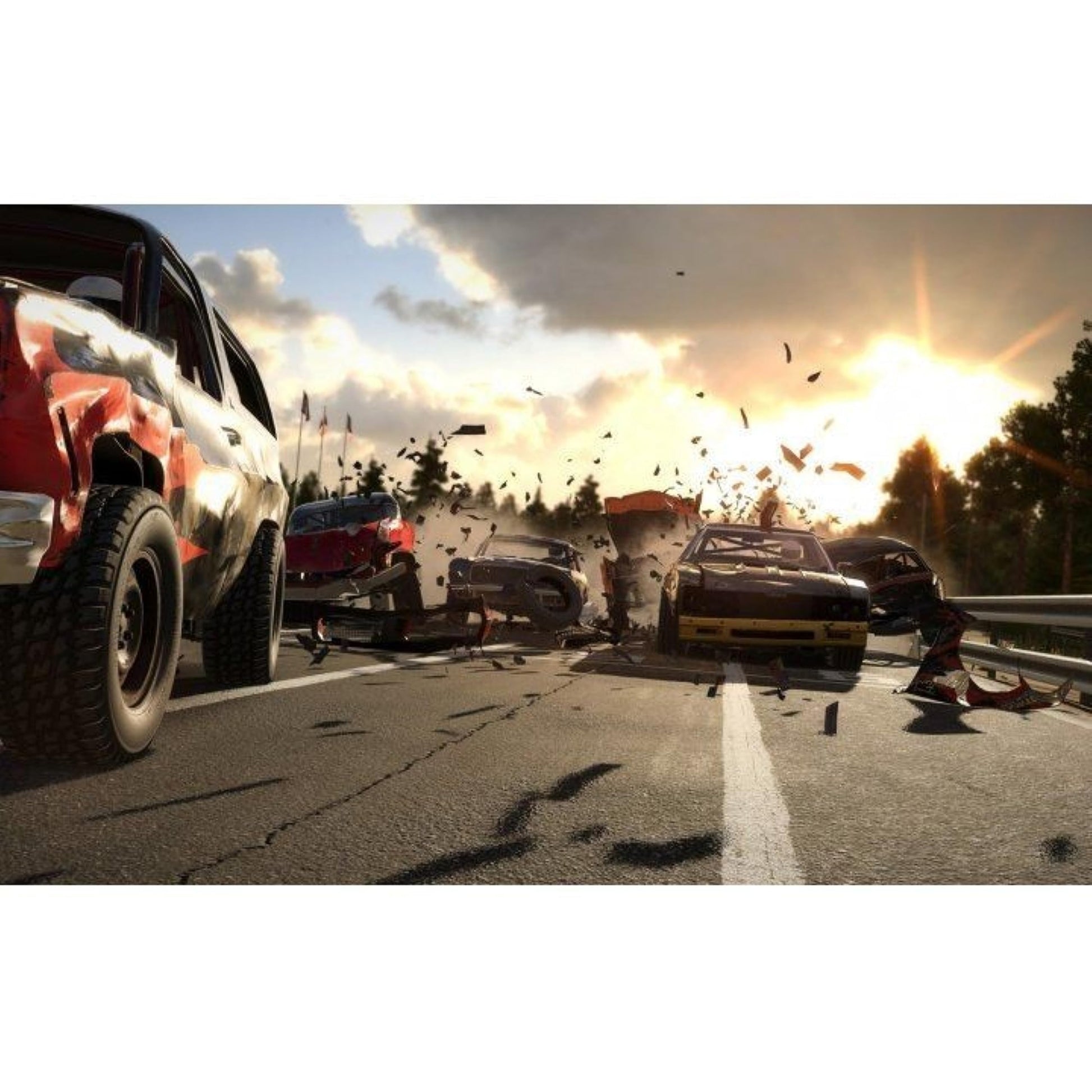 Wreckfest PS5 game cover featuring dynamic racing cars and destruction themes, published by THQ Nordic.