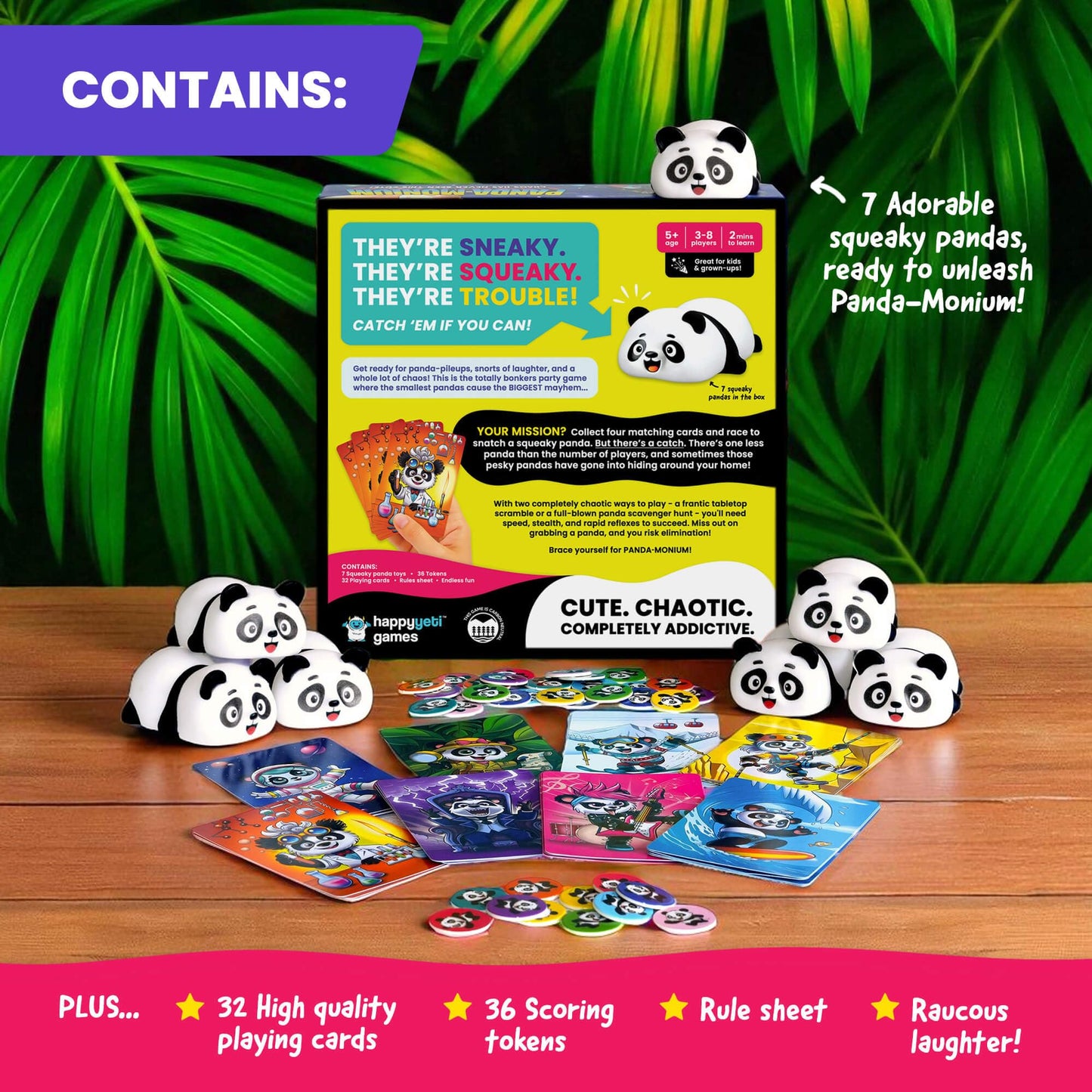 PANDAMONIUM - Chaos Has Never Been This Cute! | The Hilarious Action-Packed Family Party Game for Kids, Teens and Adults | A Scavenger Hunt Card & Board Game for Ages 5+, 3-8 Players