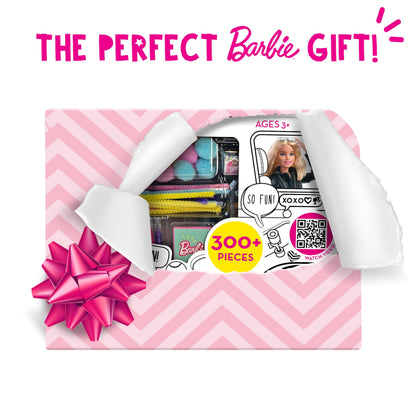 BLADEZ Barbie Bumper Activity Set featuring pens, stickers, and a color-in camper van with over 300 creative pieces.