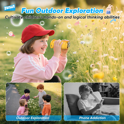 LELESUN 4K kids' handheld microscope with 1000X magnification, portable design, ideal for educational science and STEM learning for children.