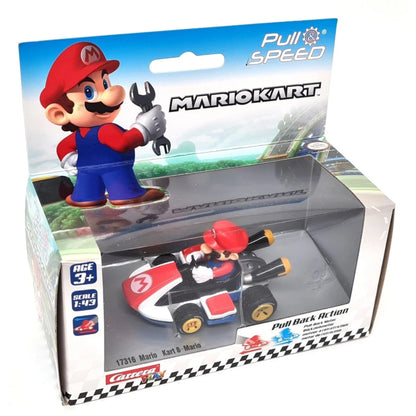 HMIR Mario Kart friction pull-back toy car, official Nintendo wind-up racing car for kids, scale 1:43, easy to drive, no batteries needed