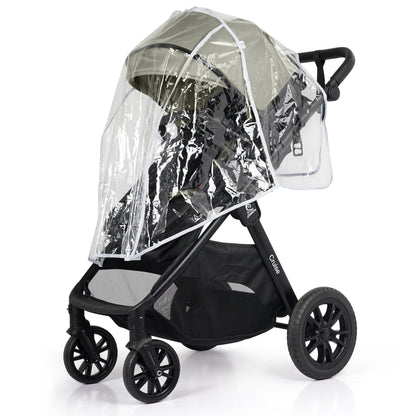 For Your Little One Cruise 3-in-1 Travel System with i-Size Car Seat, Stroller, 13kg Pram, Height Adjustable Handle, Pram, Newborn 0-4 Years Free Raincover and Cupholder (Pebble Sage)