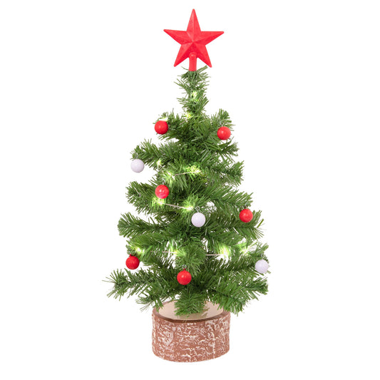 Our Generation 18-inch doll Christmas tree with lights and ornaments, perfect for festive pretend play for ages 3 and up.