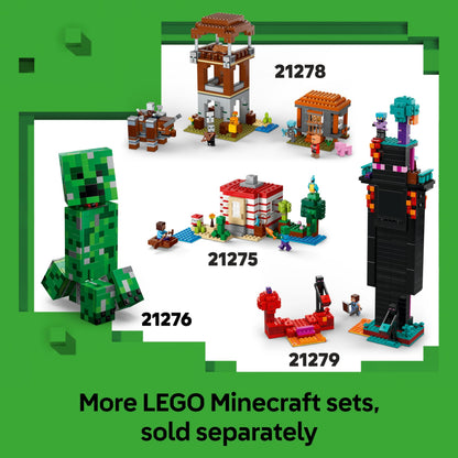 LEGO Minecraft The Pickaxe Mine - Interactive Building Toy - incl. Alex, Miner and Stray Spider Jockey Figures - Collectible Gamer Gift for 8+ Year Old Boys & Girls - 21277
