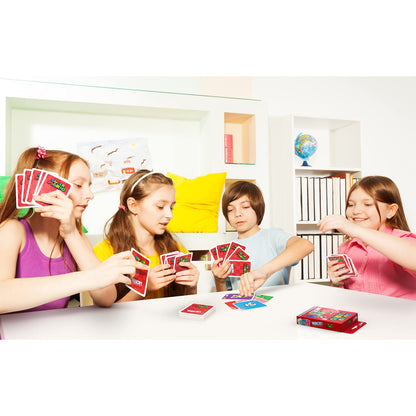 Waddingtons Number 1 Super Mario WHOT! card game with characters like Mario, Luigi, Yoshi, Peach, and Toad, for ages 5+.