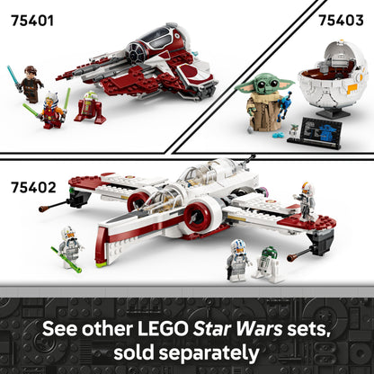 LEGO Star Wars 75399 Rebel U-Wing Starfighter with swing-wing function and minifigures, including Cassian Andor and K-2SO.