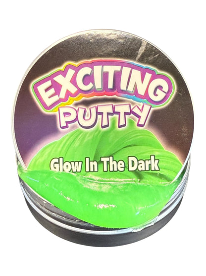Set of 3 kids' stretchy glow-in-the-dark, heat-sensitive, UV reactive putty by Bodygenix, ideal for stress relief for children and adults