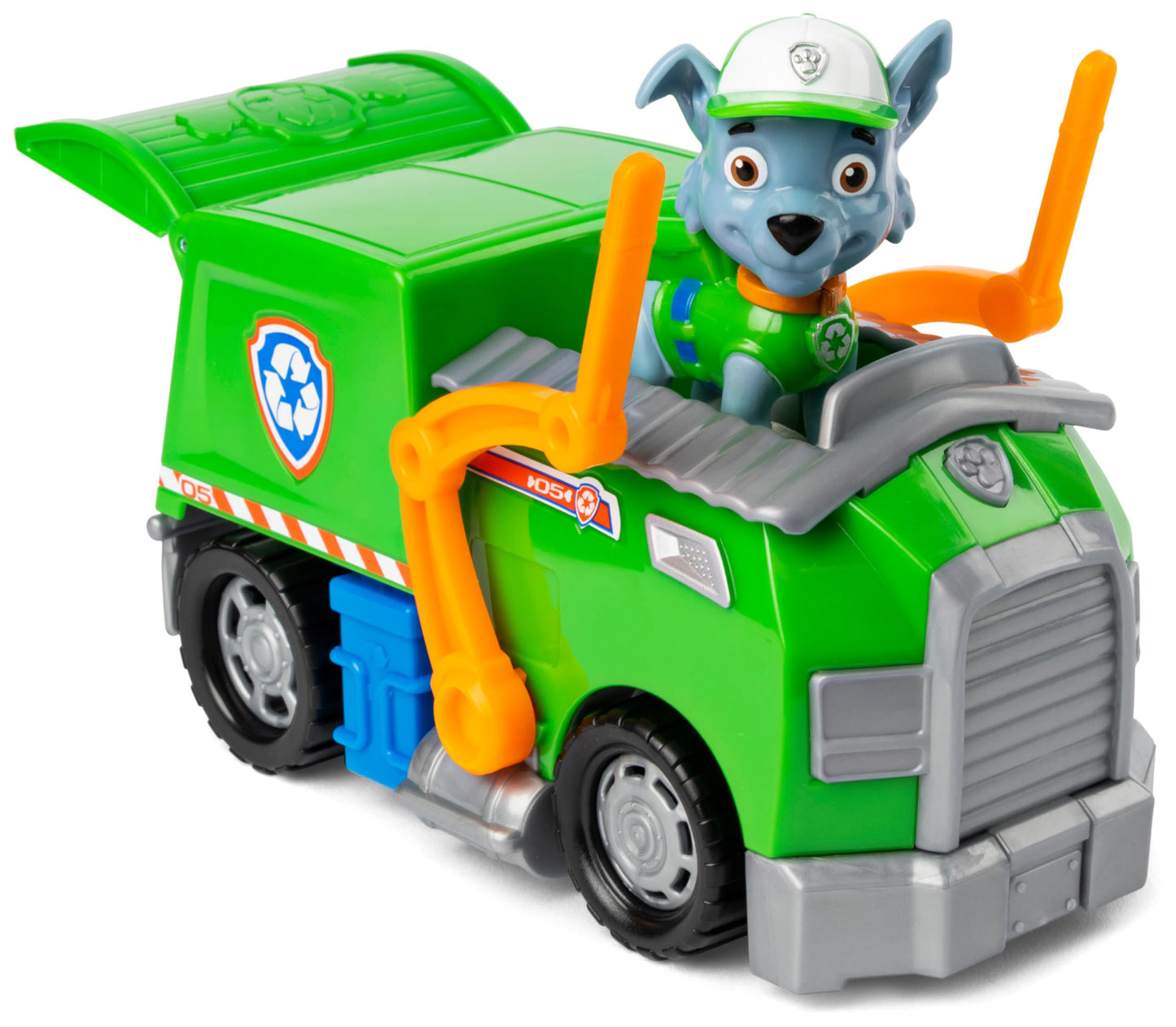 Paw Patrol, Rocky’s Recycle Truck, Toy Truck with Collectible Action Figure, Sustainably Minded Kids’ Toys for Boys & Girls Aged 3 and Up