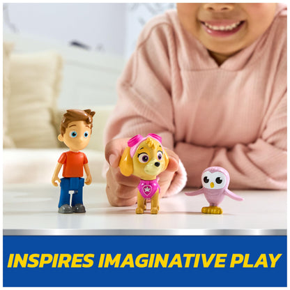 Paw Patrol Skye & Alex Porter Figure Pack with Lil Hootie Toy Figure, Kids Toys for Boys and Girls Ages 3 and Up