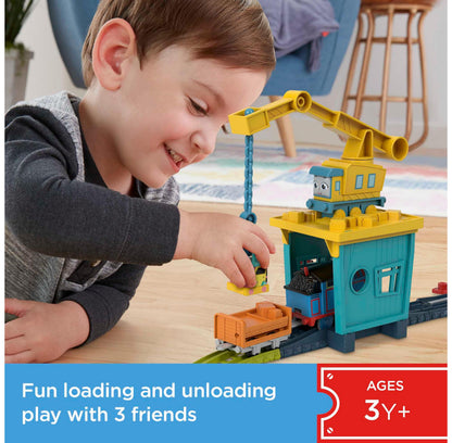 Thomas & Friends Motorized Toy Train Set Fix 'em Up Friends with Carly the Crane & Sandy the Rail Speeder for Preschool Kids Ages 3+ Years, HDY58, Nicht Zutreffend