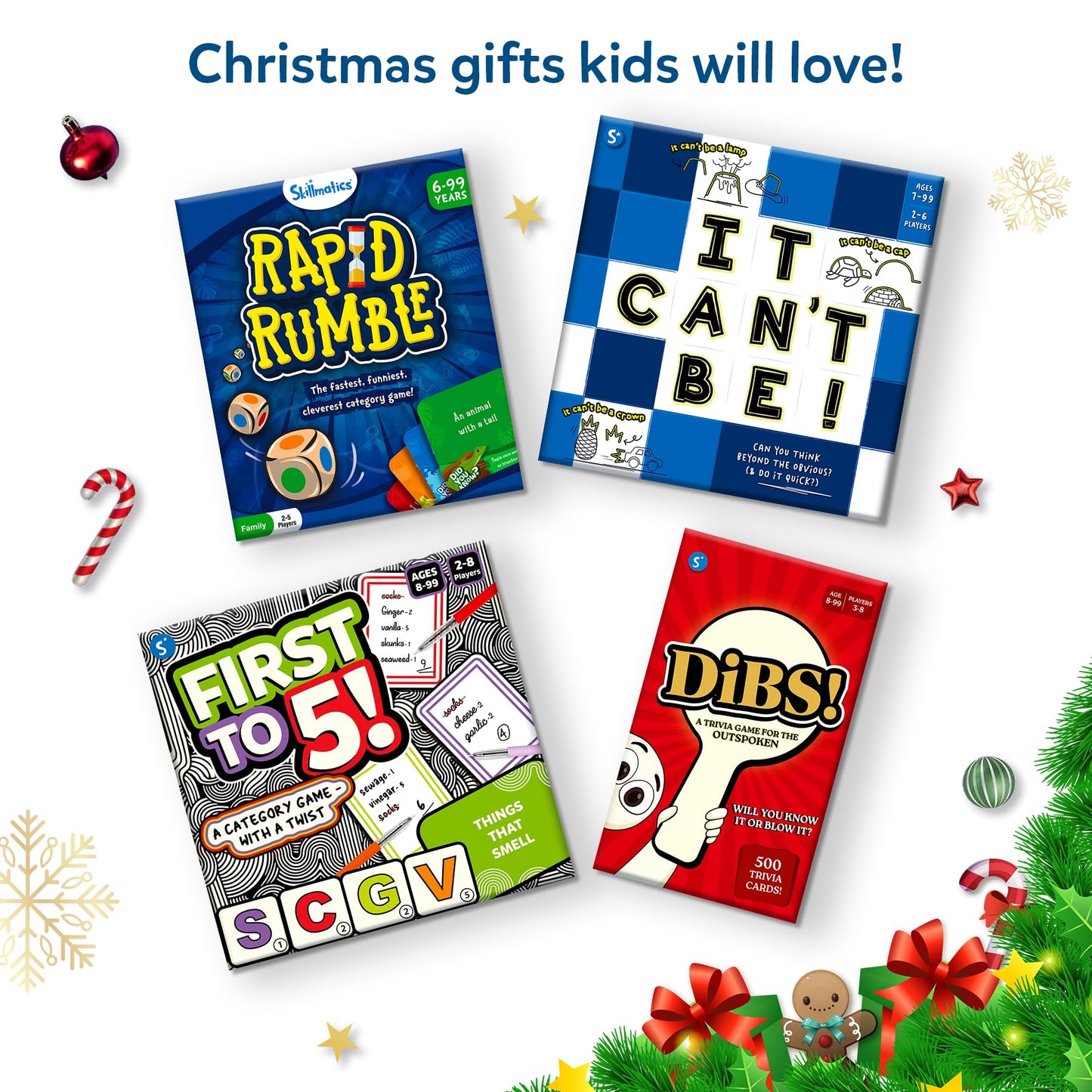 Skillmatics Rapid Rumble - Fast-Paced Board Game, Educational Toy, Quick-Thinking Card Game for Kids, Teens & Adults, Fun for Christmas, Family Game Night, Gifts for Ages 6, 7, 8, 9 & Up