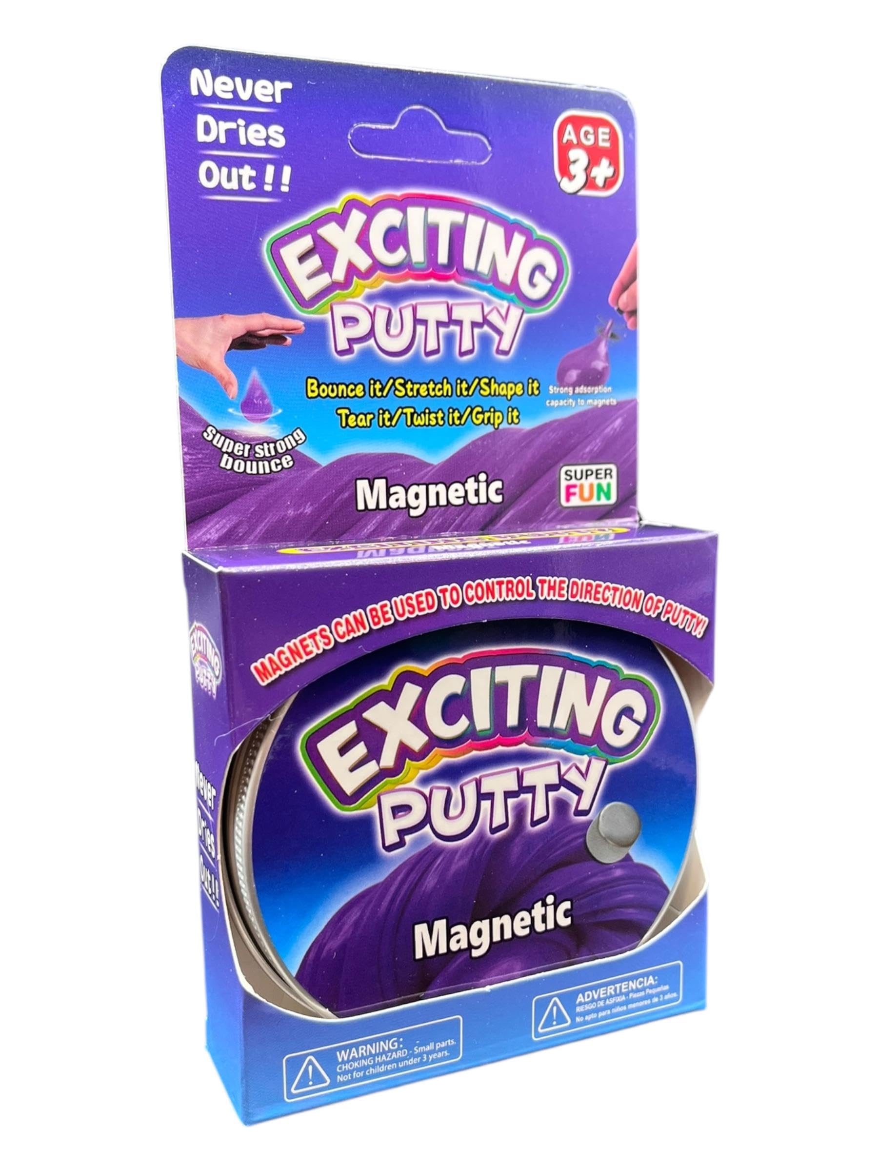 Color-changing putty and mud set with magnetic, UV, liquid glass textures, sensory therapy, fidget toys, and wire drawing muds.
