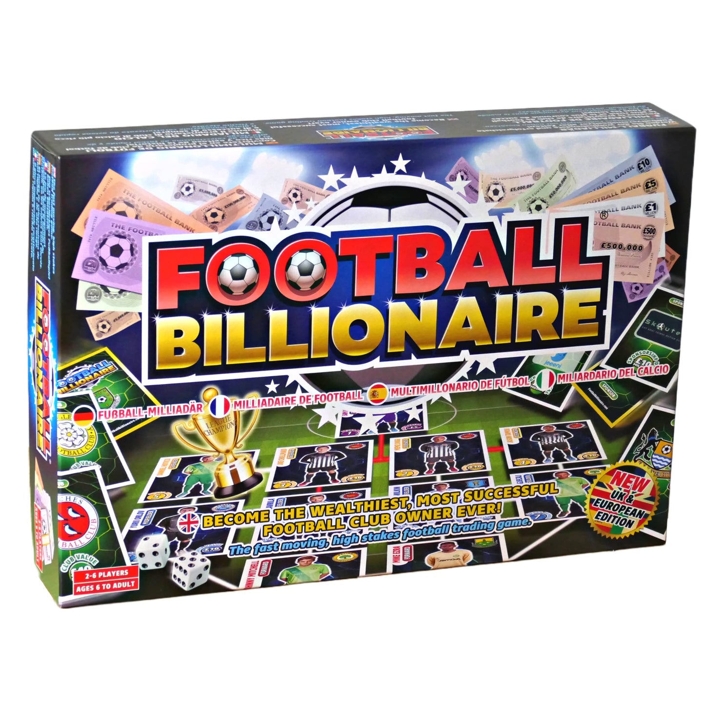 Football Billionaire Board Game 3rd Edition | Family Board Games for Kids and Adults | Ages 6+| Family Game for 2-6 Players as Seen on Dragon's Den