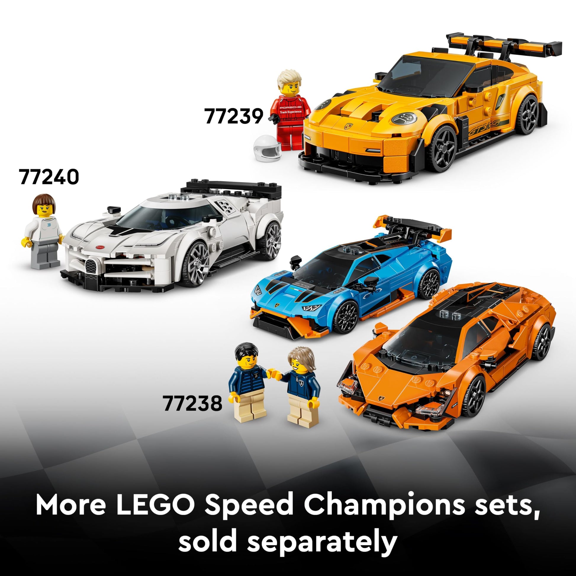 LEGO Speed Champions Dodge Challenger SRT Hellcat toy car model kit with driver minifigure, designed for ages 9 and up.