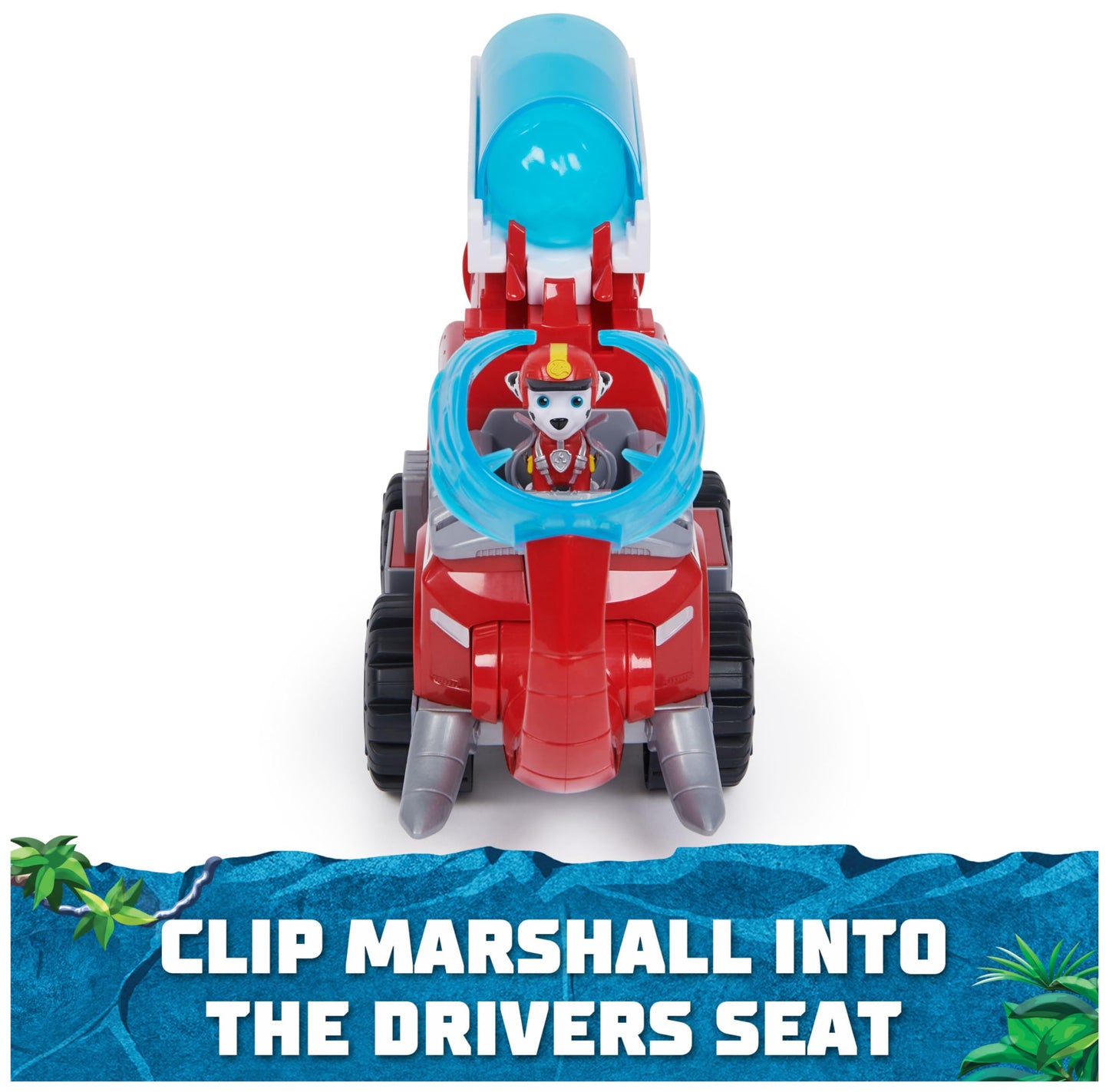Paw Patrol Jungle Pups, Marshall’s Deluxe Elephant Vehicle with Projectile Launcher, Toy Truck with Action Figure, Kids’ Toys for Boys & Girls Aged 3 and Up