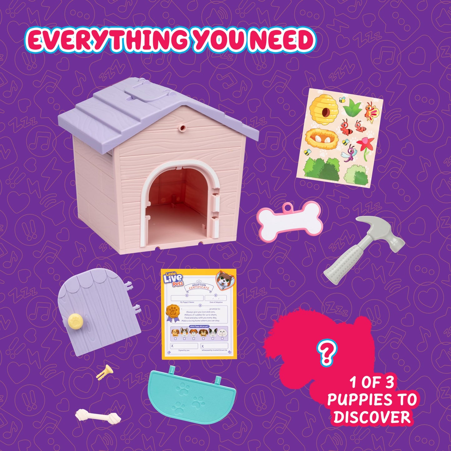Little Live Pets Pink & Purple Home - My Puppy's Home Minis Plush Toy and Kennel Playset Surprise Reveal!
