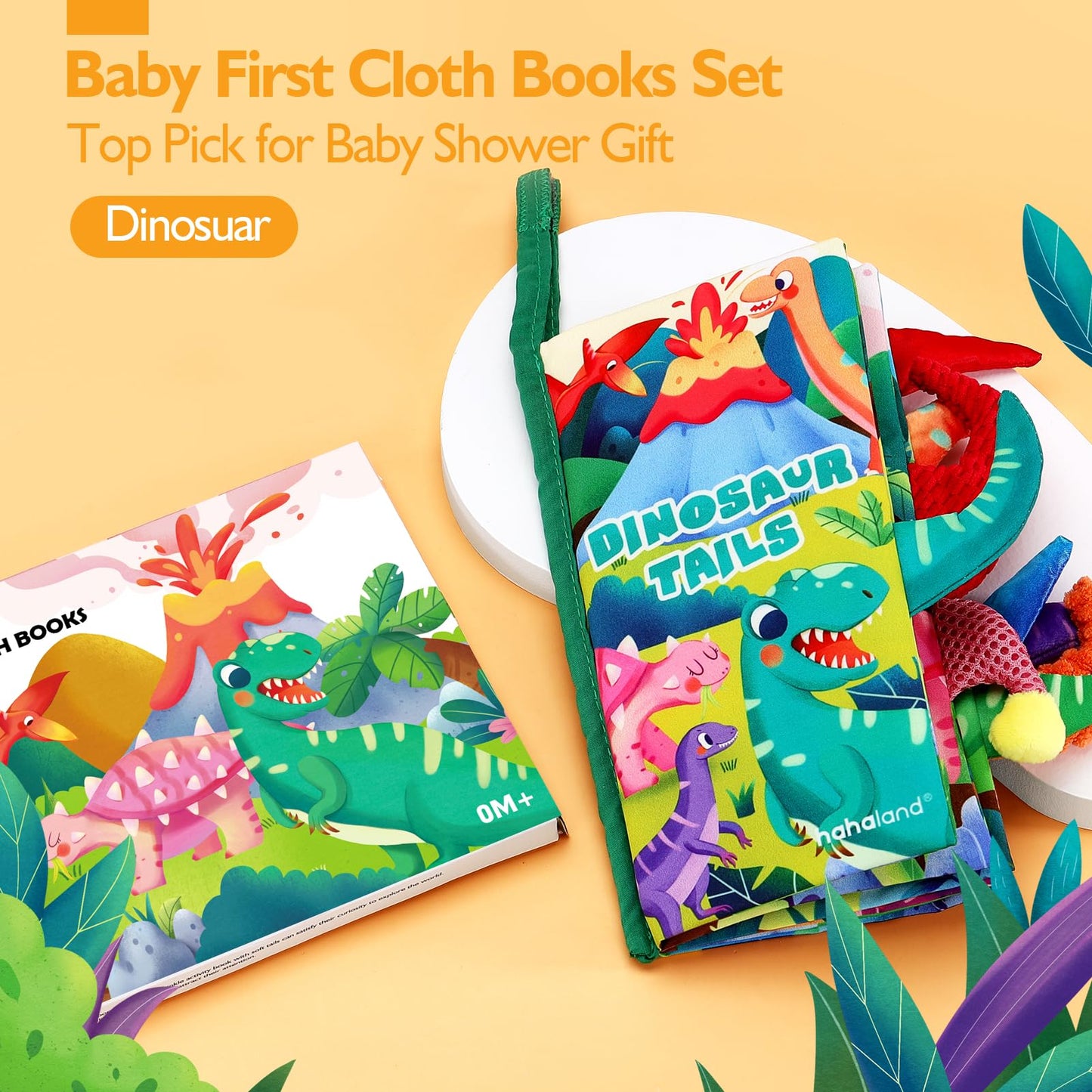 hahaland Baby Books 0-6 Months，Infant Tummy Time Toys High Contrast Sensory Baby Toys 6 to 12 Months Touch Feel Book Gift Christmas Stocking Stuffers for Boys Girls 0-3 Months Book Early Learning
