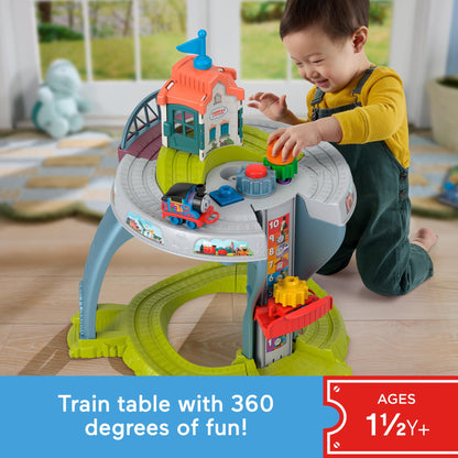 Thomas & Friends Toddler Toy My First Train Table with Track, Cargo Stacking & Fine Motor Activities for Kids Ages 18+ Months, JDD70