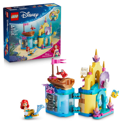LEGO|Disney Princess Ariel's Magical Mini Palace - The Little Mermaid Castle Toy w/a Micro Doll plus Sebastian & Flounder Animal Figures - Gift for 5+ Year Old Girls - 43285
