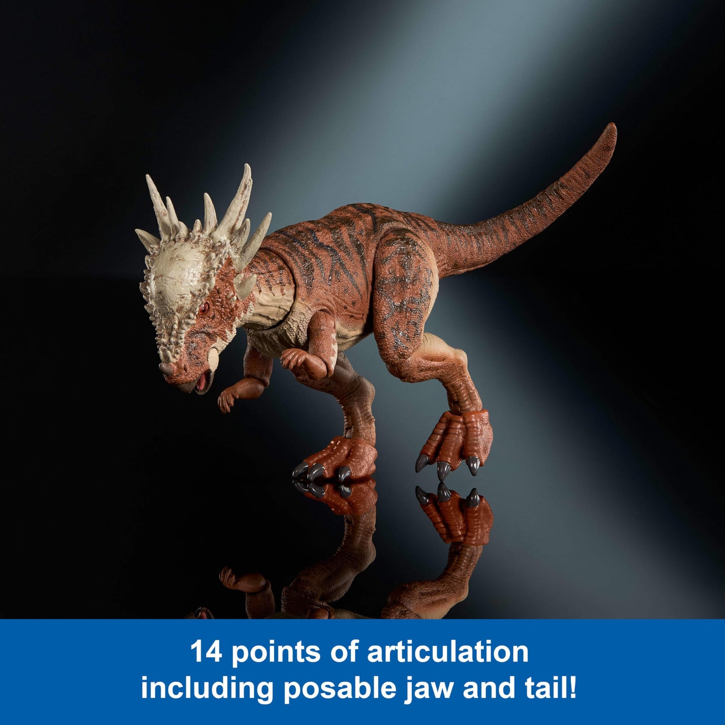 Mattel Jurassic World Hammond Collection Dinosaur Action Figure Toy, Stygimoloch, Premium Movie Design Glass Eyes & 14 Points Articulation, JDJ10