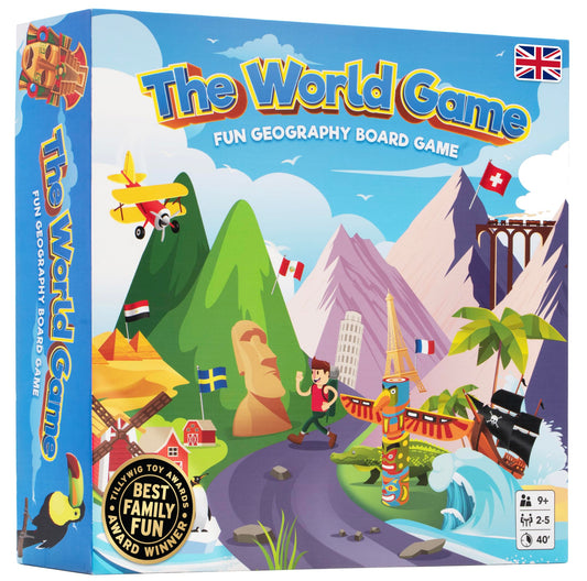 The World Game - Fun Geography Board Game - Educational Game for Kids & Adults - Cool Learning Gift Idea for Teenage Boys & Girls