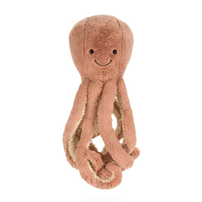 Jellycat Odell Octopus plush toy, 23 cm, featuring soft tentacles and a friendly expression, ideal for cuddling.