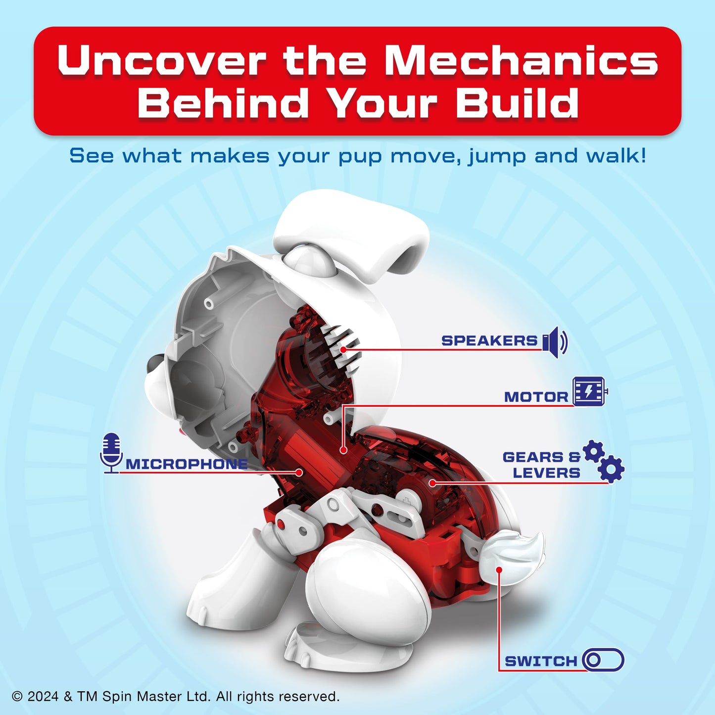 Build-a-Bot: Paw Patrol - Marshall | Build Your Own Interactive Paw Patrol Characters | Easy Click 'n' Create System | 20+ Piece STEM Robot Kit for Kids | For Ages 3+