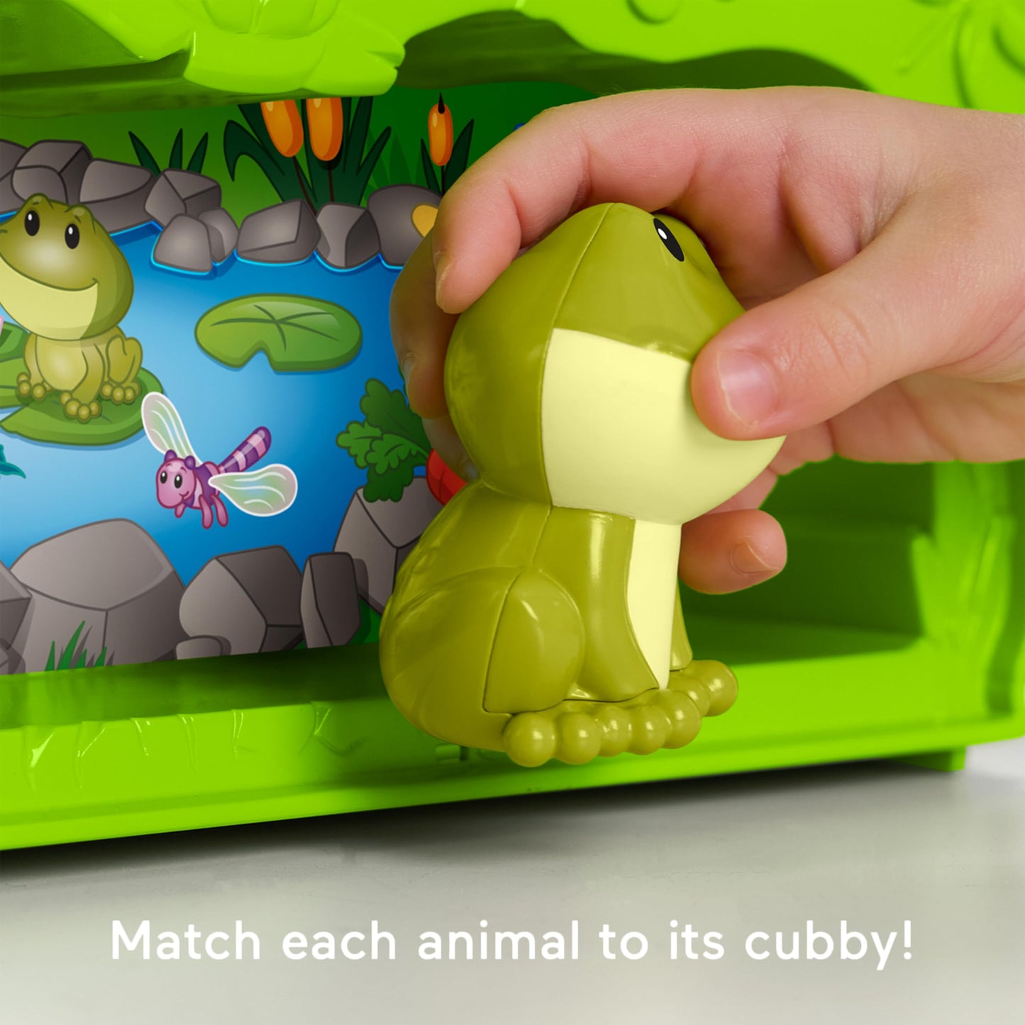 Fisher-Price Little People Toddler Toy Forest Friends Carry Case Playset with Animal Figures for Pretend Play Kids Ages 1+ Years, HWB29