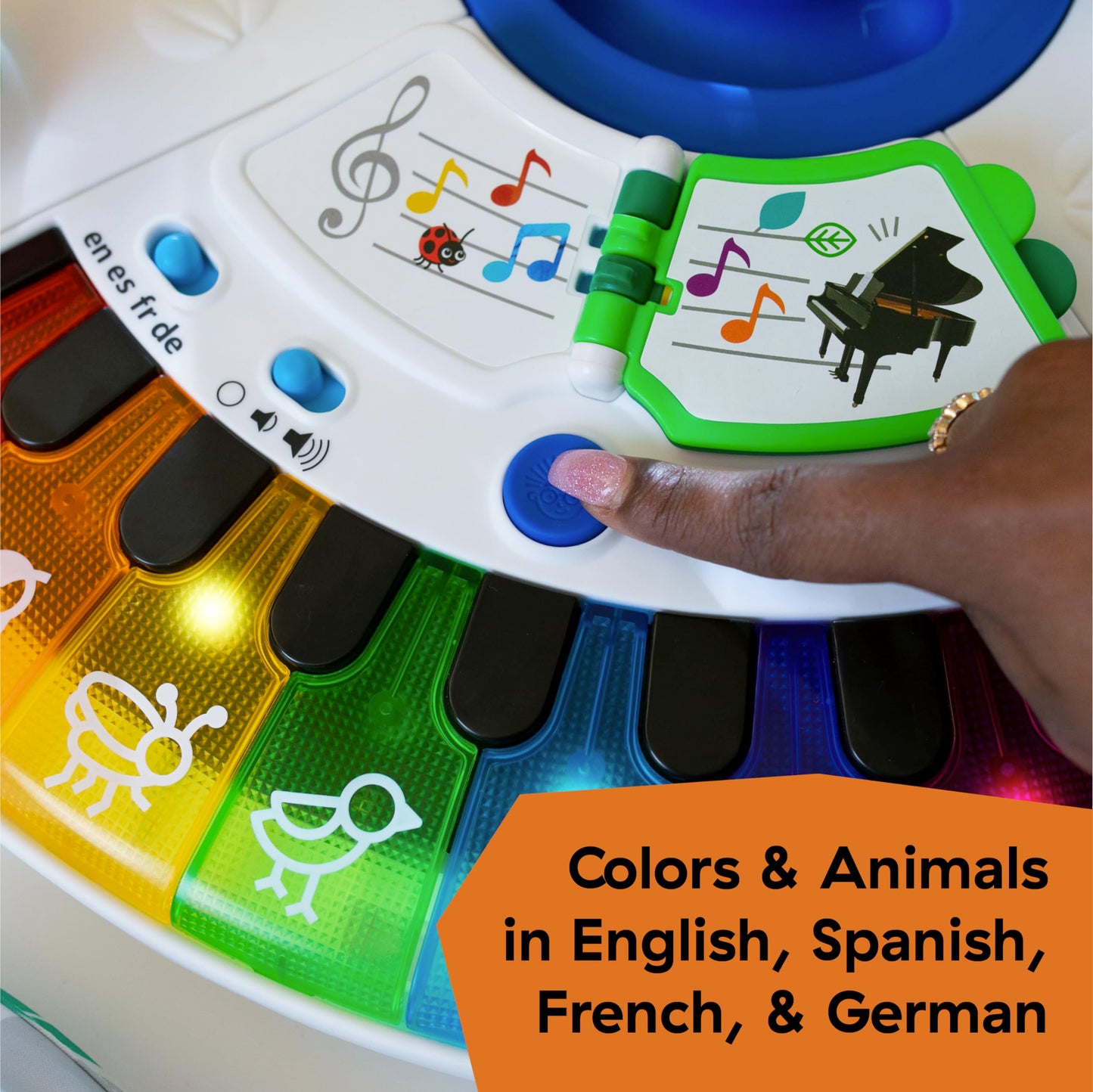 Baby Einstein Around We Grow 4-in-1 walker and activity center with colorful toys for babies 6 months and older.