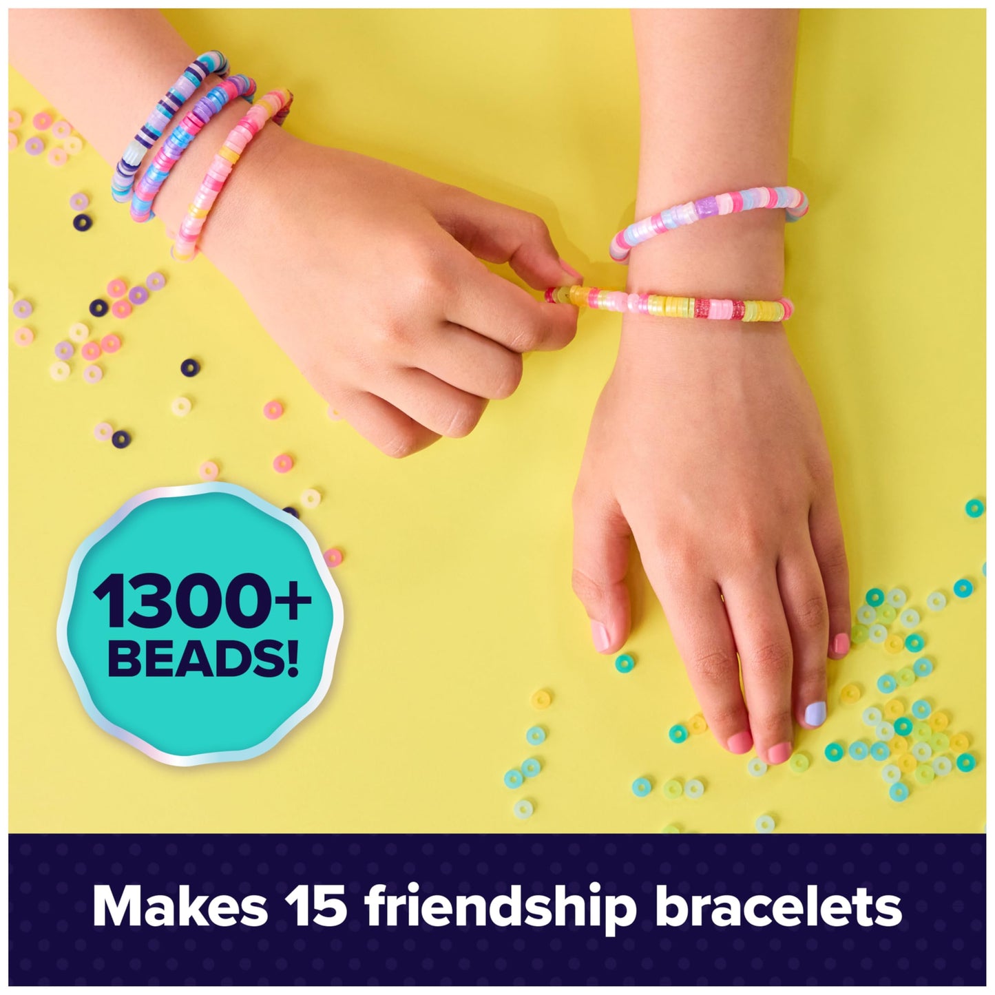Cool MAKER, Stack’d Heishi Expansion Pack, Bracelet Making Kit with over 1300 Beads for Bracelets, Makes 10, Arts and Crafts Kids Toys for Girls Ages 7 and up