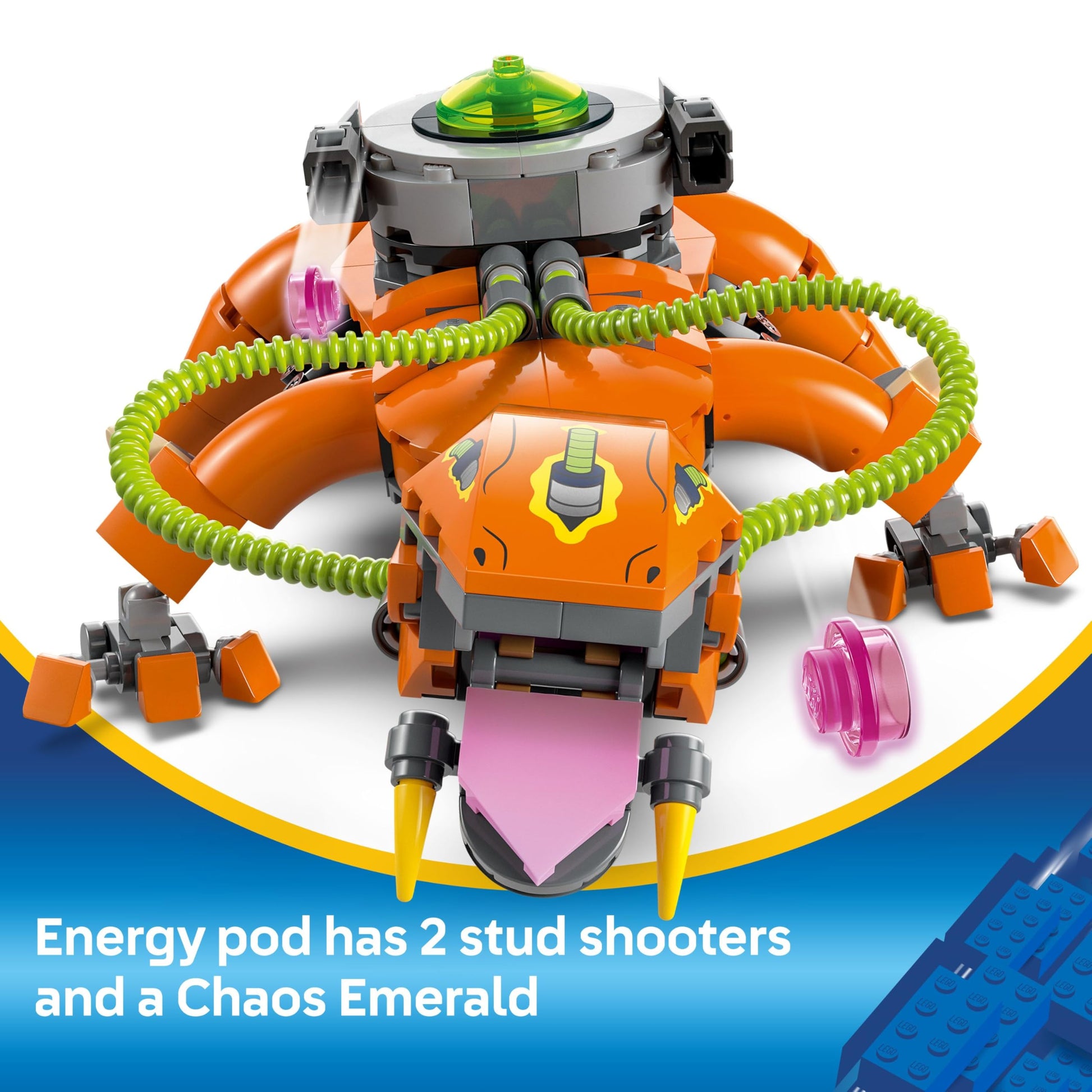 LEGO Sonic the Hedgehog Super Shadow and Biolizard building toy set with video game characters and a Chaos Emerald, suitable for kids.