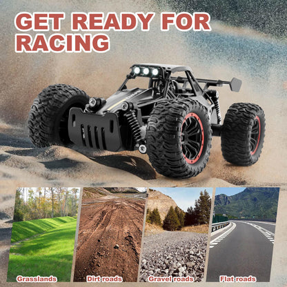 Jiakora Remote Control Cars, 2.4GHz High-Speed RC Car for Kids, 1:16 Scale 2WD Off-Road Monster Truck with 3 Batteries for 60min Playtime, Electric Remote Control Vehicle Toys for Age 3+ Boys & Girls