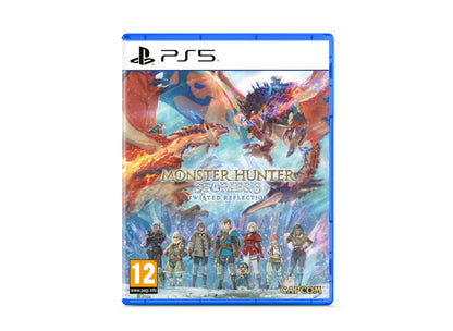 Image of Monster Hunter Stories 3: Twisted Reflection game case for PlayStation 5 by Capcom, featuring fantasy artwork on the cover.