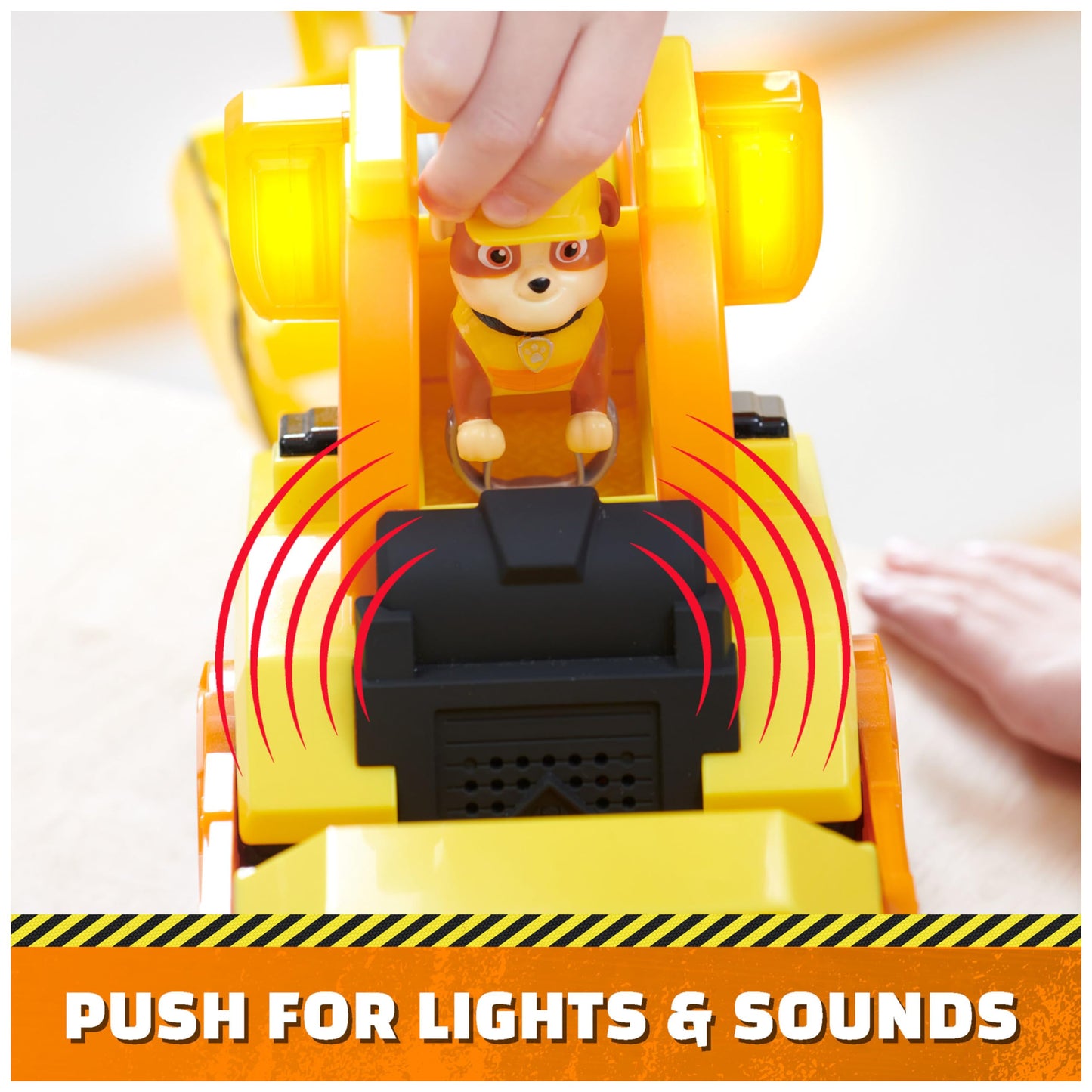 Rubble and Crew, Bark Yard Deluxe Bulldozer Construction Truck Toy with Lights, Sounds and Rubble Action Figure, Kids’ Toys for Boys and Girls Aged 3+