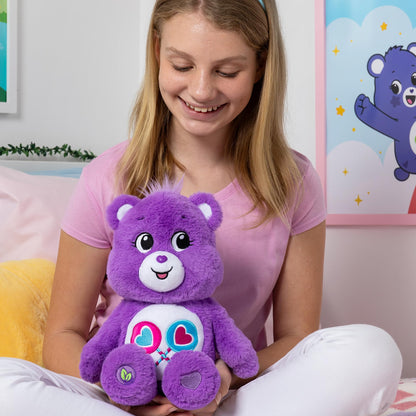 Care Bears | Share Bear 35cm Medium Plush | Collectable Cute Plush Toy, Cuddly Toys for Children, Soft Toys for Girls and Boys, Cute Teddies Suitable for Girls and Boys Ages 4+ | Basic Fun 22063