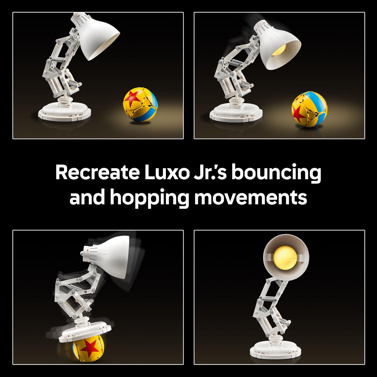 LEGO Ideas Disney Pixar Luxo Jr. Lamp Building Set for Adults - Movie Memorabilia Model with Hidden Film References - Home Office Desk Decor - Collectible Gift Idea - 21357