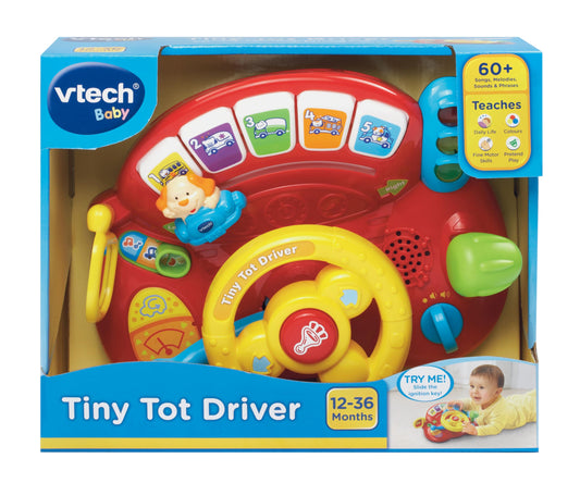 VTech Toddler Interactive Drover Toy Featuring a Steering Wheel with Music and Light, Multicolor, 19 x 26.5 x 12 centimeters