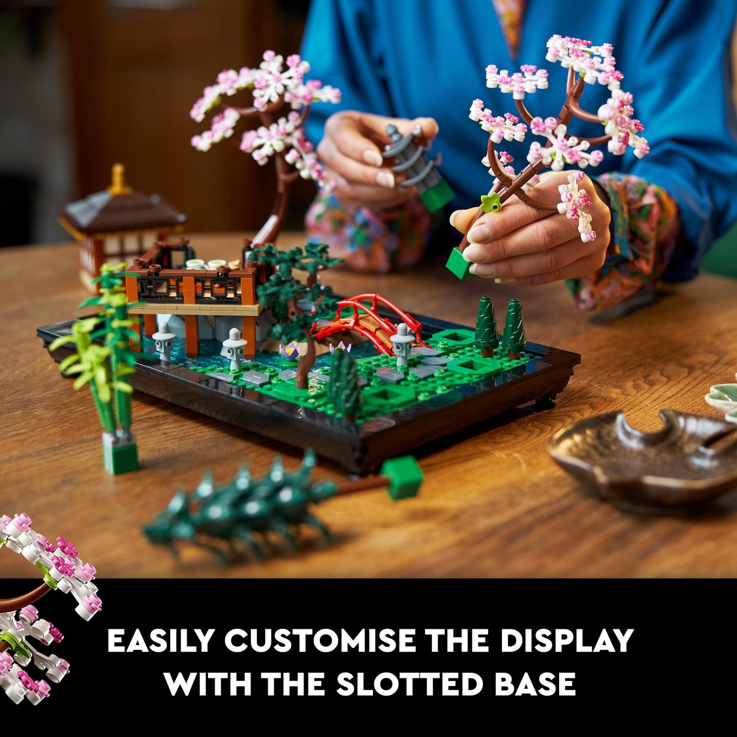 LEGO 10315 Icons Tranquil Garden, Botanical Zen Garden Kit for Adults with Lotus Flowers, Customisable Desk Decoration, Inspired by Japanese Traditions, Mindful Gardening Gift for Women, Men