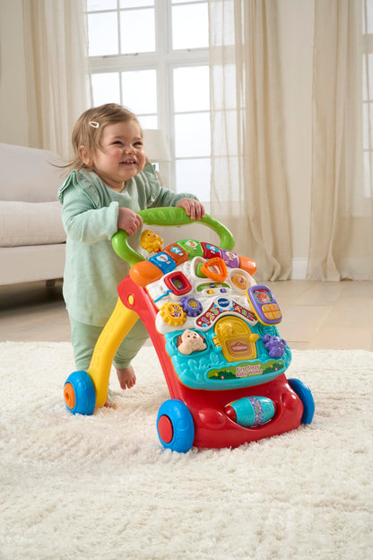 VTech First Steps Baby Walker | Push Along Walker Baby Toy with Shapes, Sounds, Music, Phrases, Pretend Play and More | Suitable for Babies from 6 Months, 1, 2 & 3 Year Olds, Boys & Girls