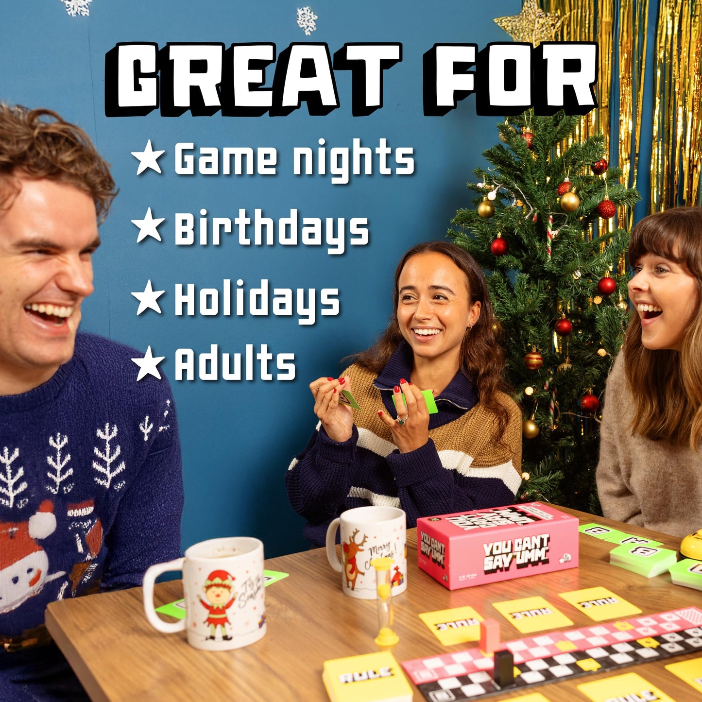 Big Potato You Can't Say UMM: A Party Game for Family and Adults, Fast-Paced Family Word Game, Bonus Content Included | Perfect for Christmas