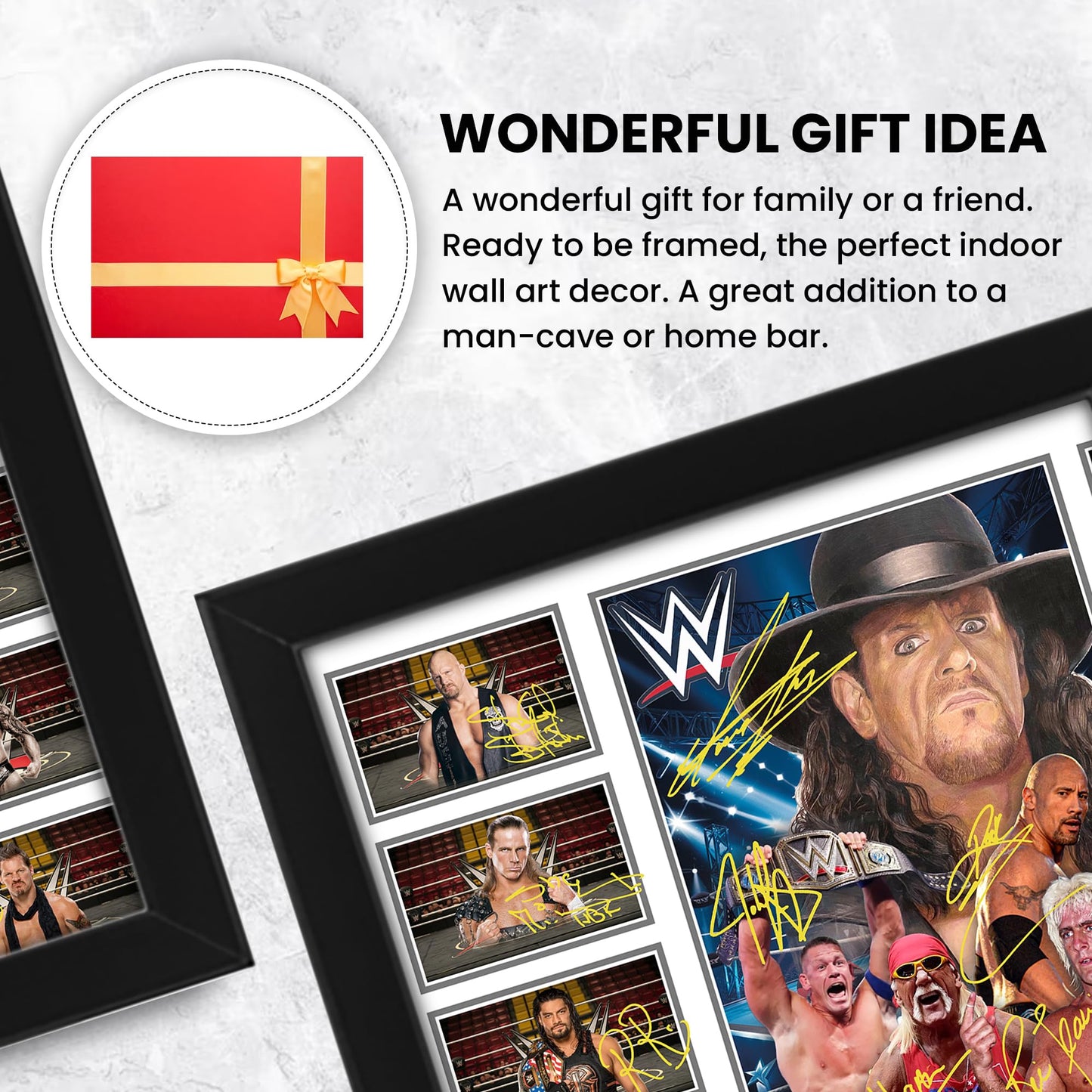 WWE Wrestling Print - Limited Edition Autograph Fan Gift – Collectible Memorabilia Merchandise (Unframed A4 (30x21cm))