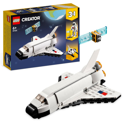 LEGO 31134 Creator 3 in 1 Space Shuttle set with astronaut figure and spaceship, perfect for kids aged 6 and up.