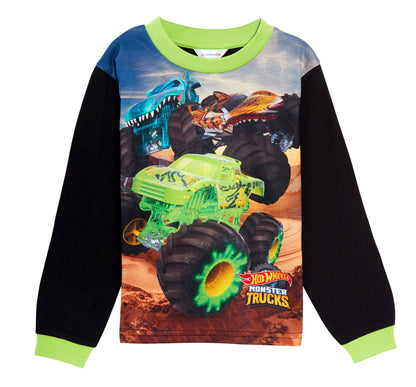 Hot Wheels Boys Monster Trucks Pyjamas 5-6 Years Multi
