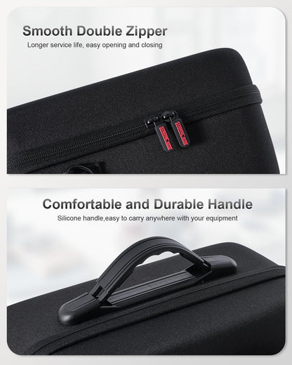 STARTRC GAMES hard carrying case for Nintendo Switch 2, black travel case with 18 game card slots and accessory storage.