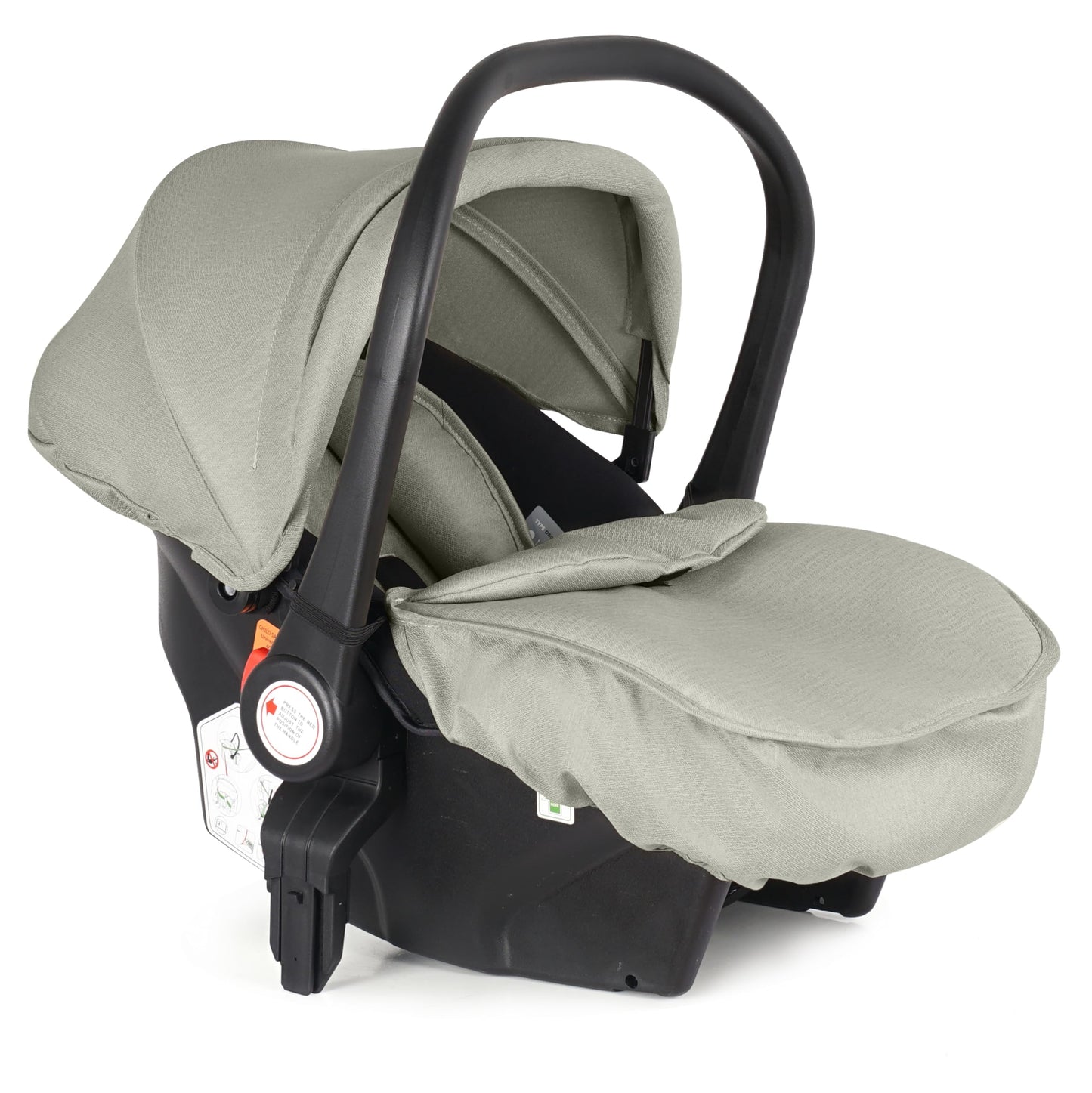 For Your Little One Cruise 3-in-1 Travel System with i-Size Car Seat, Stroller, 13kg Pram, Height Adjustable Handle, Pram, Newborn 0-4 Years Free Raincover and Cupholder (Pebble Sage)