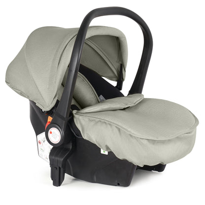 For Your Little One Cruise 3-in-1 Travel System with i-Size Car Seat, Stroller, 13kg Pram, Height Adjustable Handle, Pram, Newborn 0-4 Years Free Raincover and Cupholder (Pebble Sage)