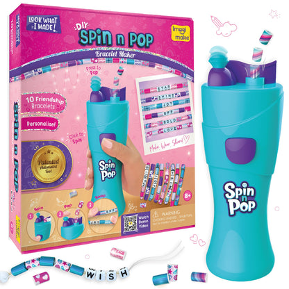 Imagimake Spin n Pop DIY Bracelet Making Kit | Jewellery Craft Kits for Kids | Friendship Bracelet Maker | Make Your Own Beads | Teenage Girls Gifts | 8 Year Old Girl Gifts | Gifts for Teenage Girls