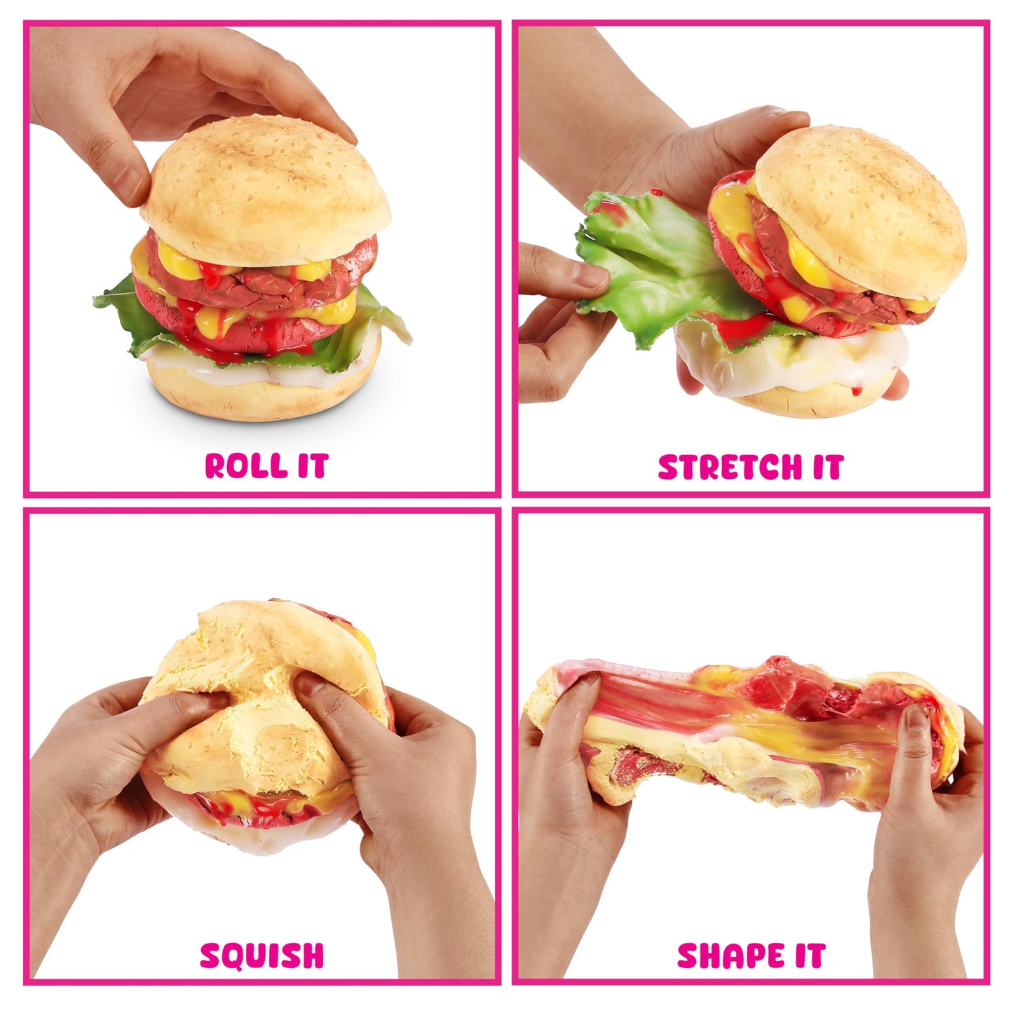 Slime Mart small burger basket toy with soft slime for kids, perfect for arts and crafts, burger-making, and creative slime play.