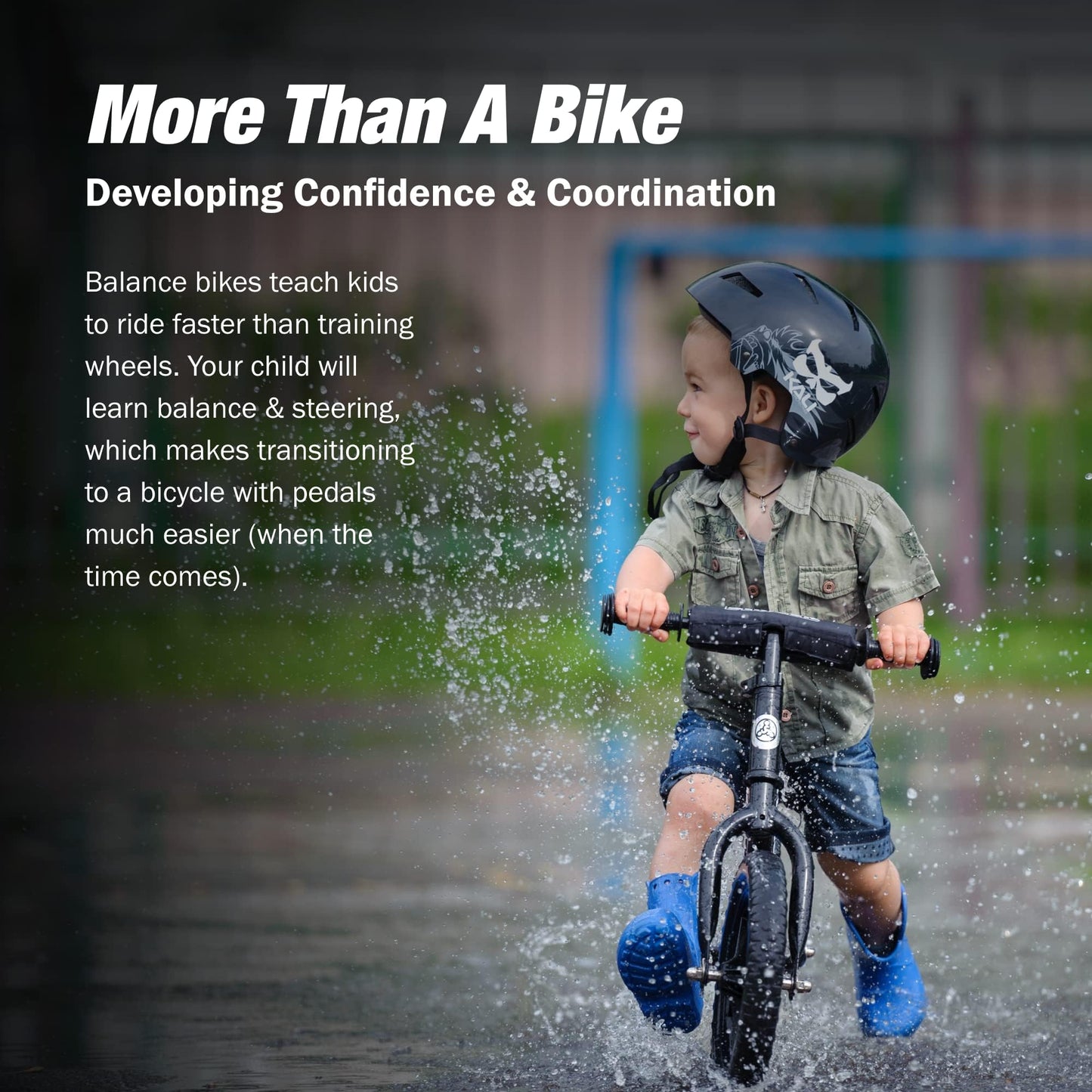 Strider 12 Sport Bike - No Pedal Balance Bicycle for Kids - 1 to 4 Years - Black