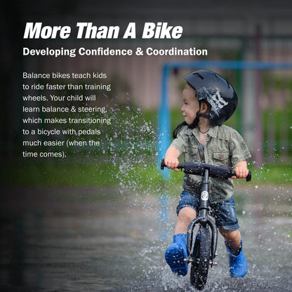 Strider 12 Sport Bike - No Pedal Balance Bicycle for Kids - 1 to 4 Years - Black